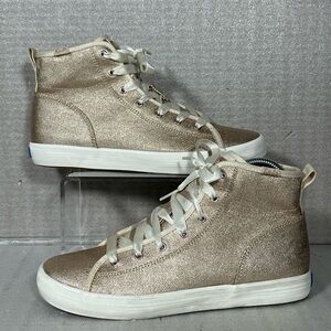 Keds Women's Kick-Start Metallic Copper High Top Sneakers Size 7